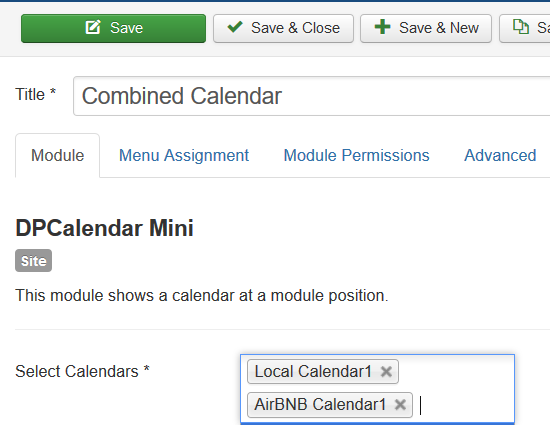 Airbnb select calendars module