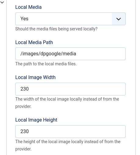 Google local images params