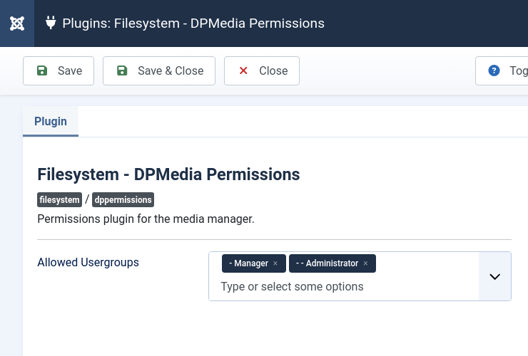 Permissions integration into Joomla